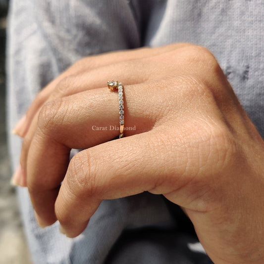 Pave diamond band in a classic design for a perfect fit.