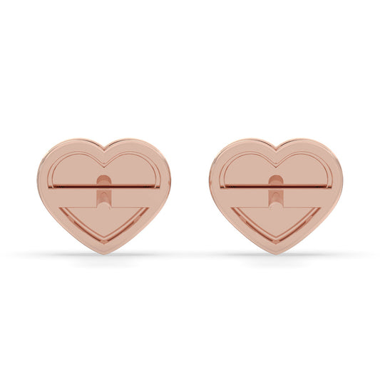 Stunning heart-shaped earrings in a delicate gold finish.