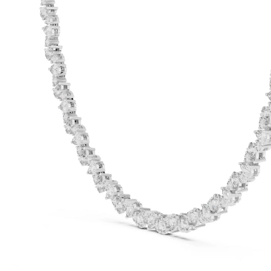Pear Cut Lab Grown Diamond Tennis Necklace