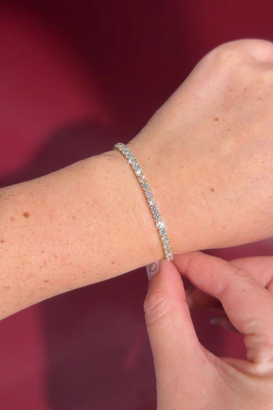 7ct Tennis Bracelet Yellow Gold