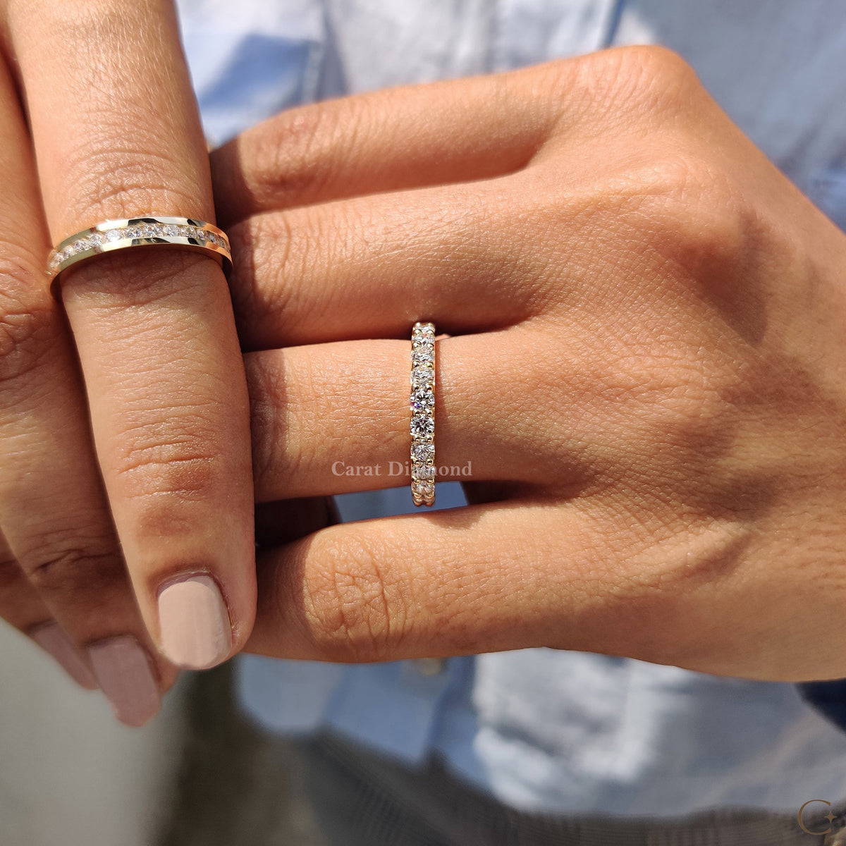 Lab Grown Diamond band displayed with minimal background.