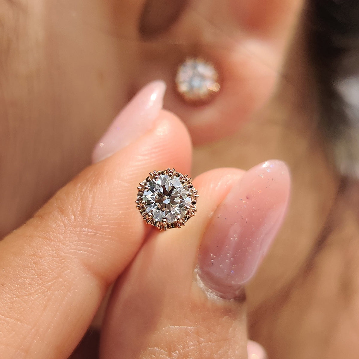 Minimalist simple earrings for a clean look.