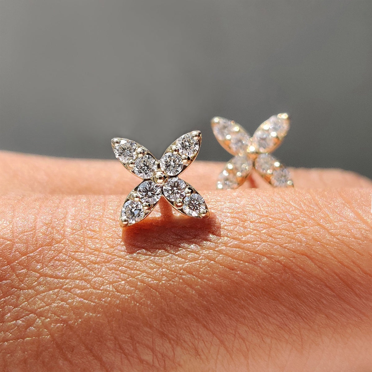 Timeless lab grown diamond earrings in a stud design.