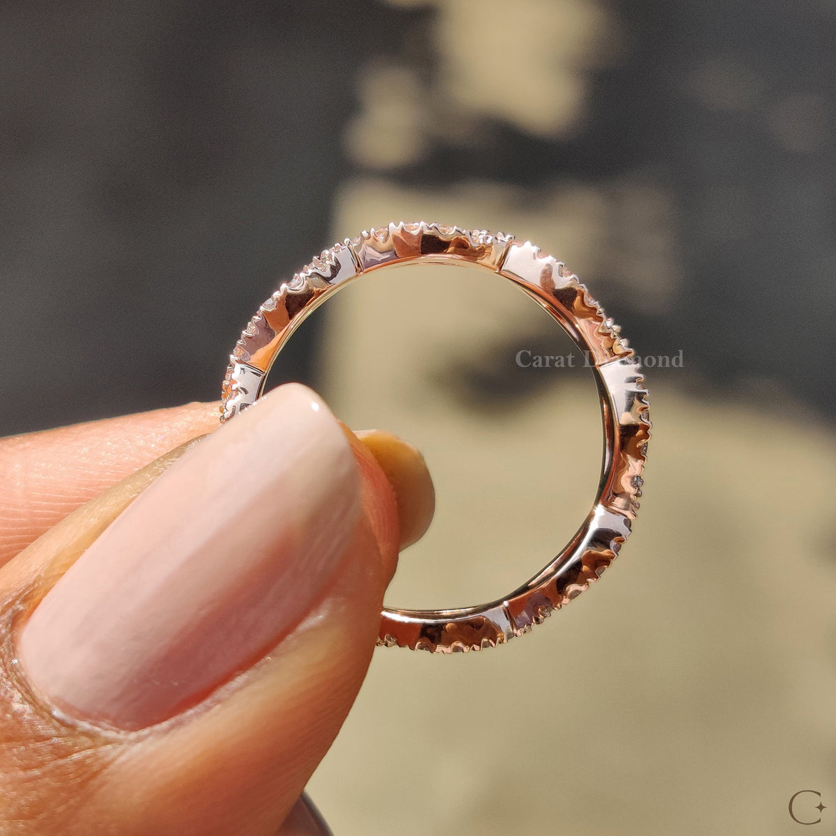 Lab Grown Diamond featured in a modern, sustainable engagement ring setting.