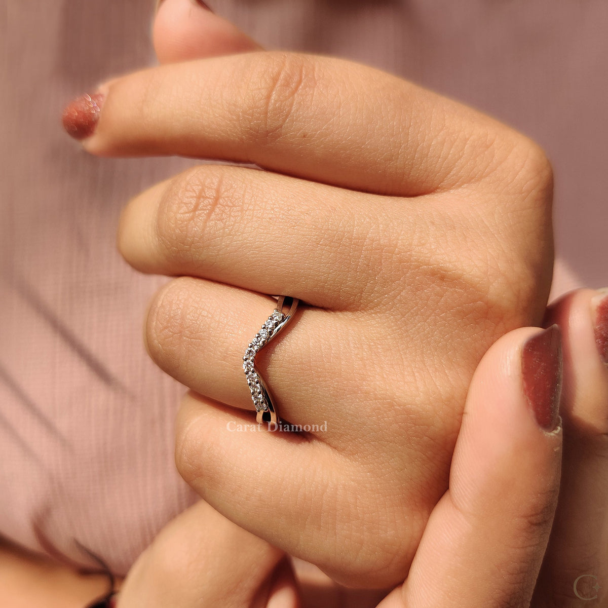 Lab-grown diamond wedding band with a modern touch.