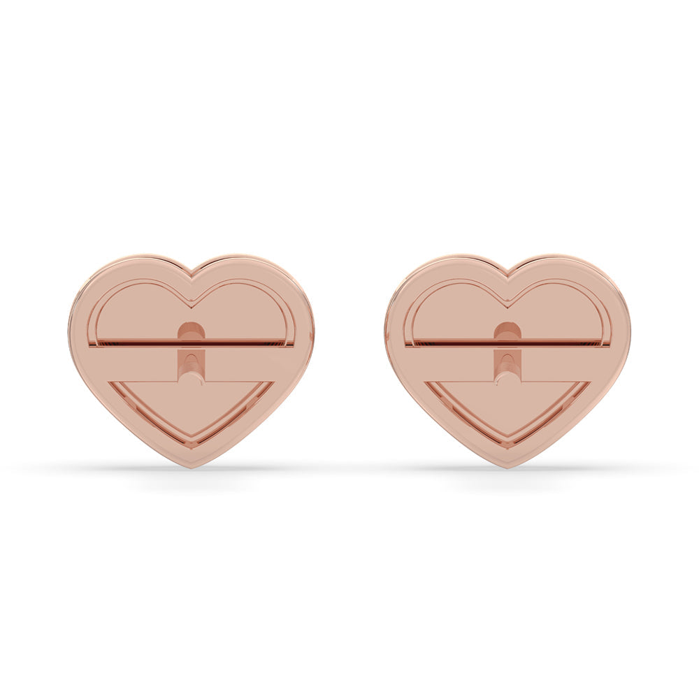 Stunning heart-shaped earrings in a delicate gold finish.