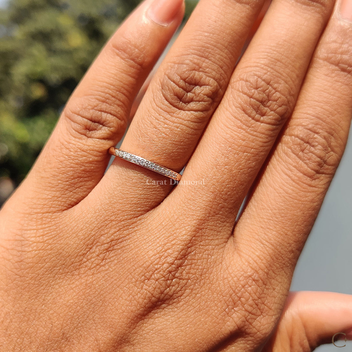 Yellow gold wedding band, handmade band, wedding band stack.