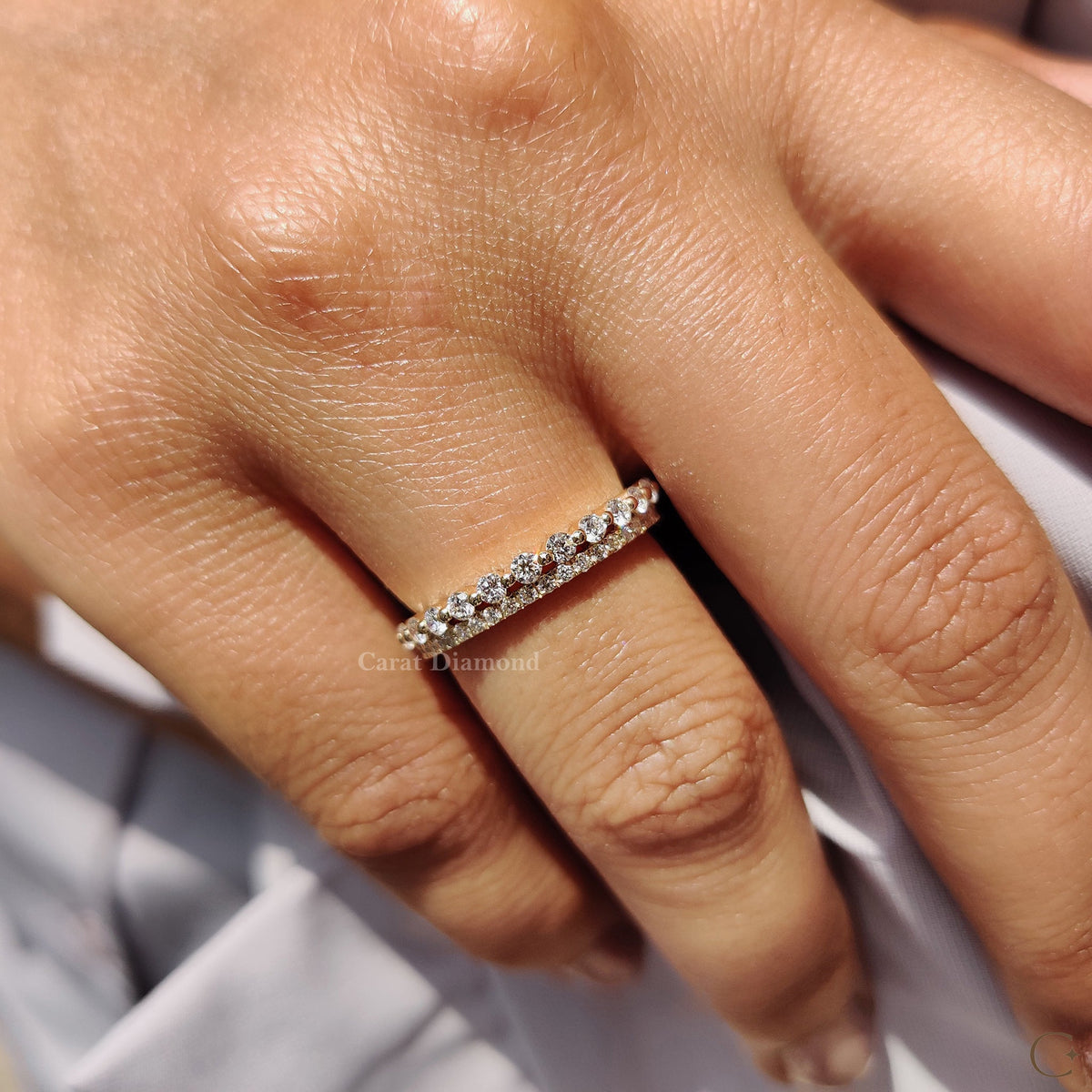 Custom Wedding Band displayed alongside jewelry design tools.