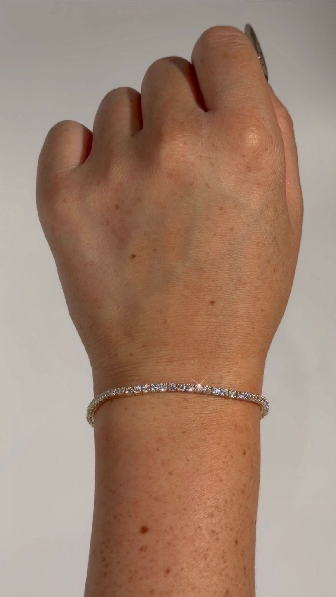 3.93ct Core Lab Diamond Tennis Bracelet