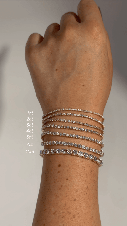 3.93ct Core Lab Diamond Tennis Bracelet