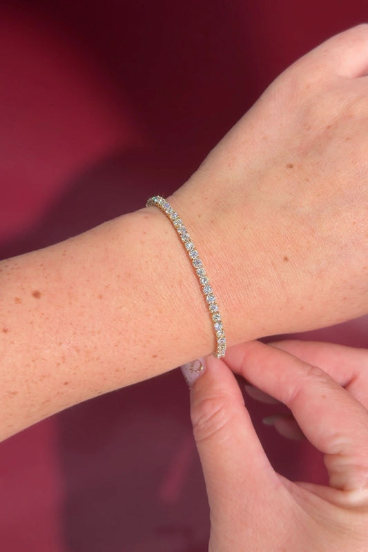 5ct Tennis Bracelet Yellow Gold