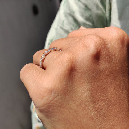 Half Eternity Marquise Diamond Wedding Band