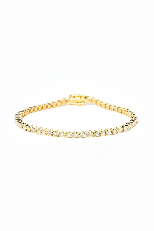 3ct Buttercup Lab Diamond Tennis Bracelet