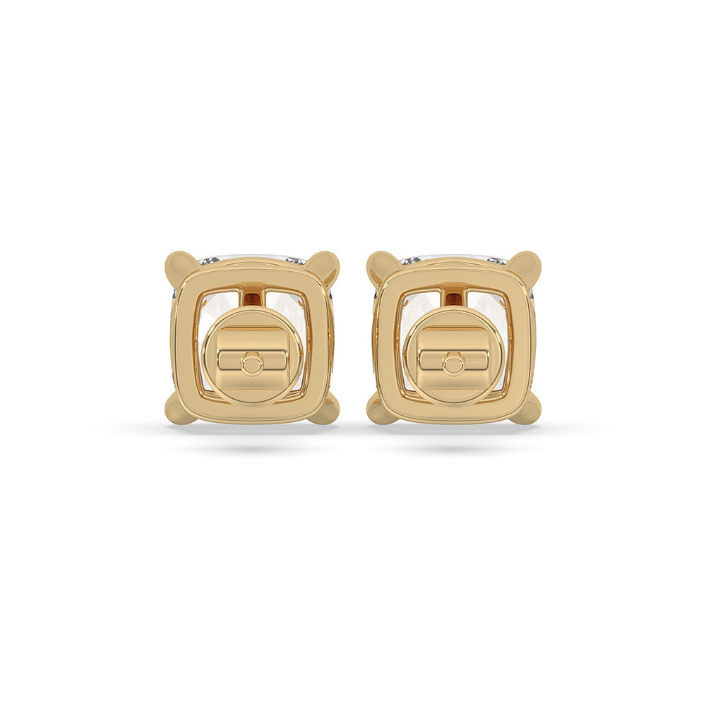 Yellow gold diamond earrings glow with rich warmth.