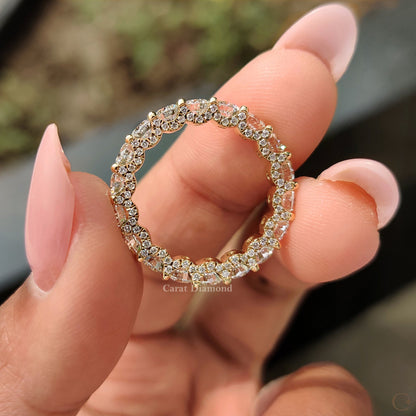 dazzling full eternity band with a seamless circle of diamonds symbolizing everlasting love