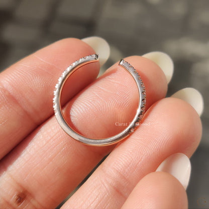 Lab grown diamond wedding band for an eco-friendly and sustainable choice.
