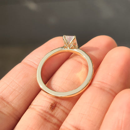 IGI certified emerald cut diamond ring.